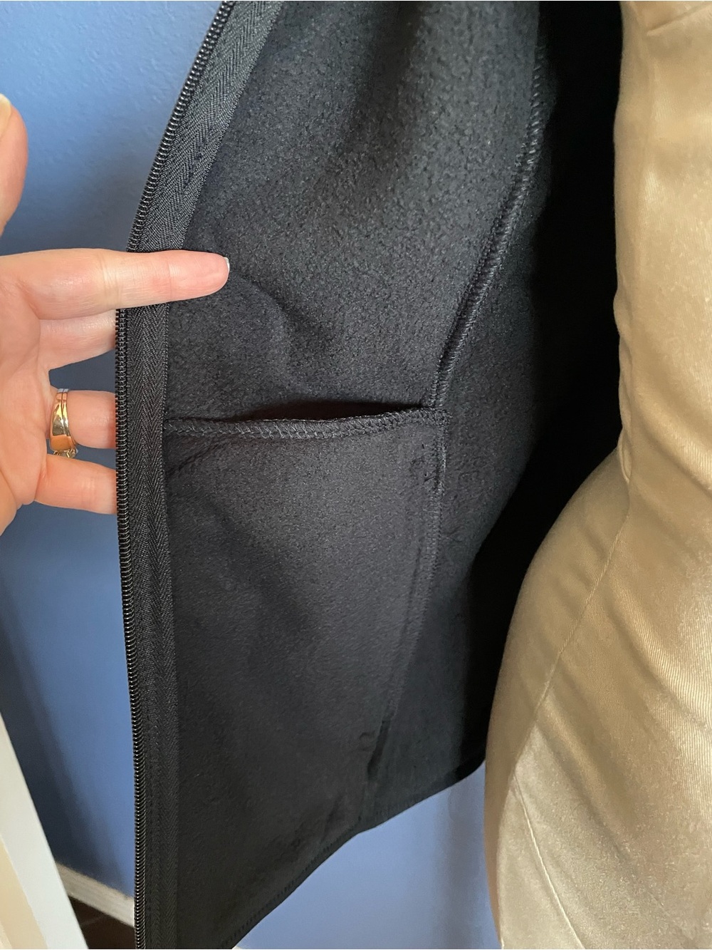 Black Zip-Up Fleece Jacket - Picture 7 of 8